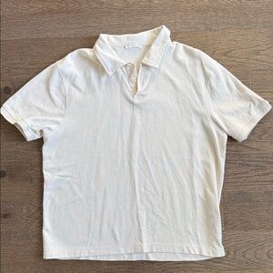 ZARA MENS IVORY POLO SHIRT